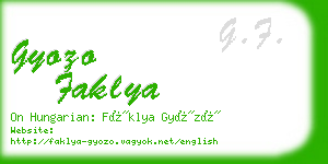 gyozo faklya business card